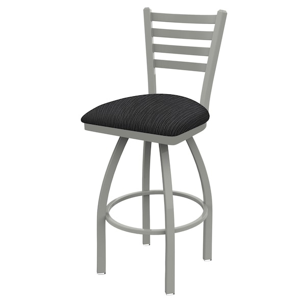 25" Swivel Counter Stool, Nickel Finish, Graph Anchor Seat